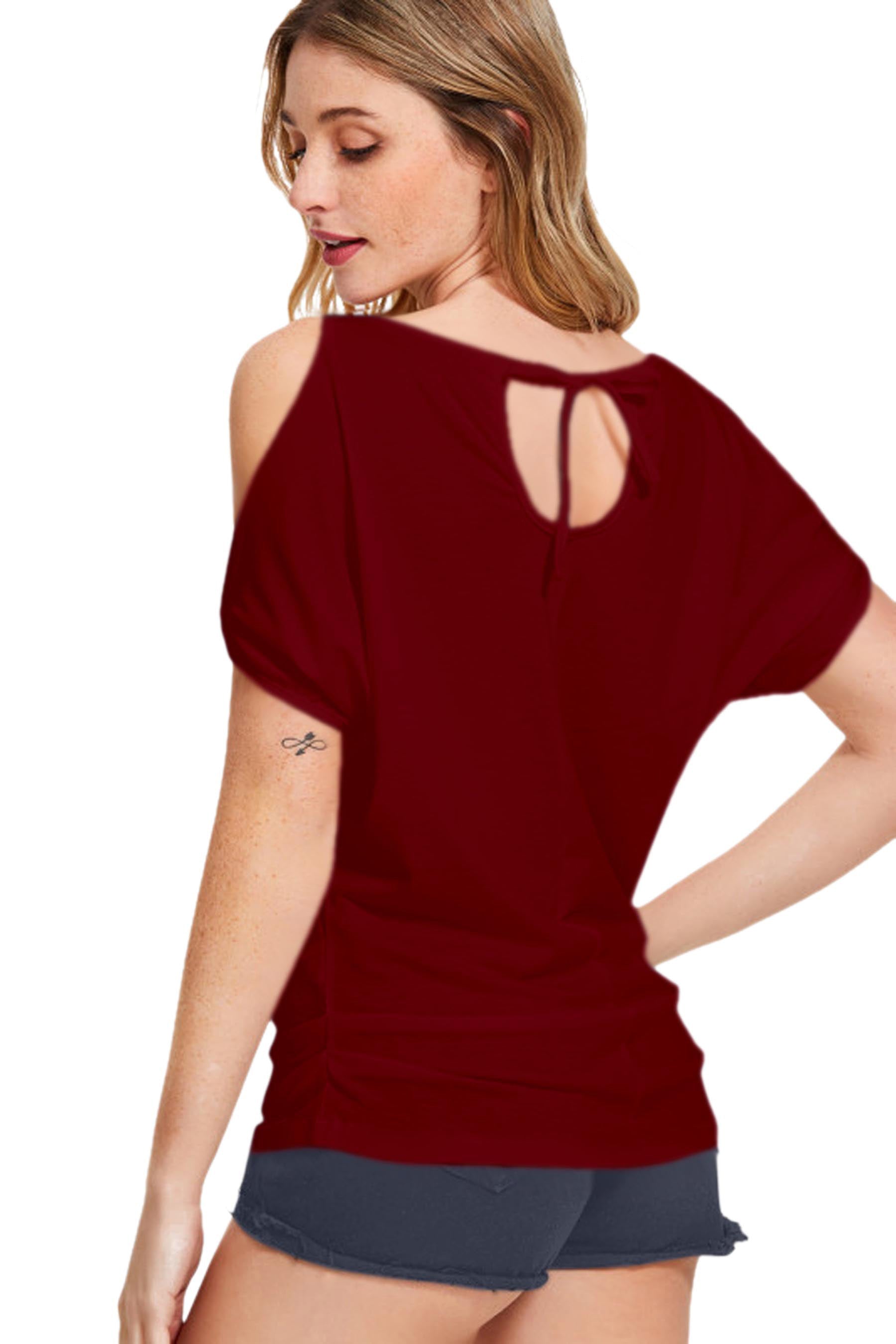 Designer Round Neck Fancy Sleeves Top for Girls and Women-FunkyTeesClub