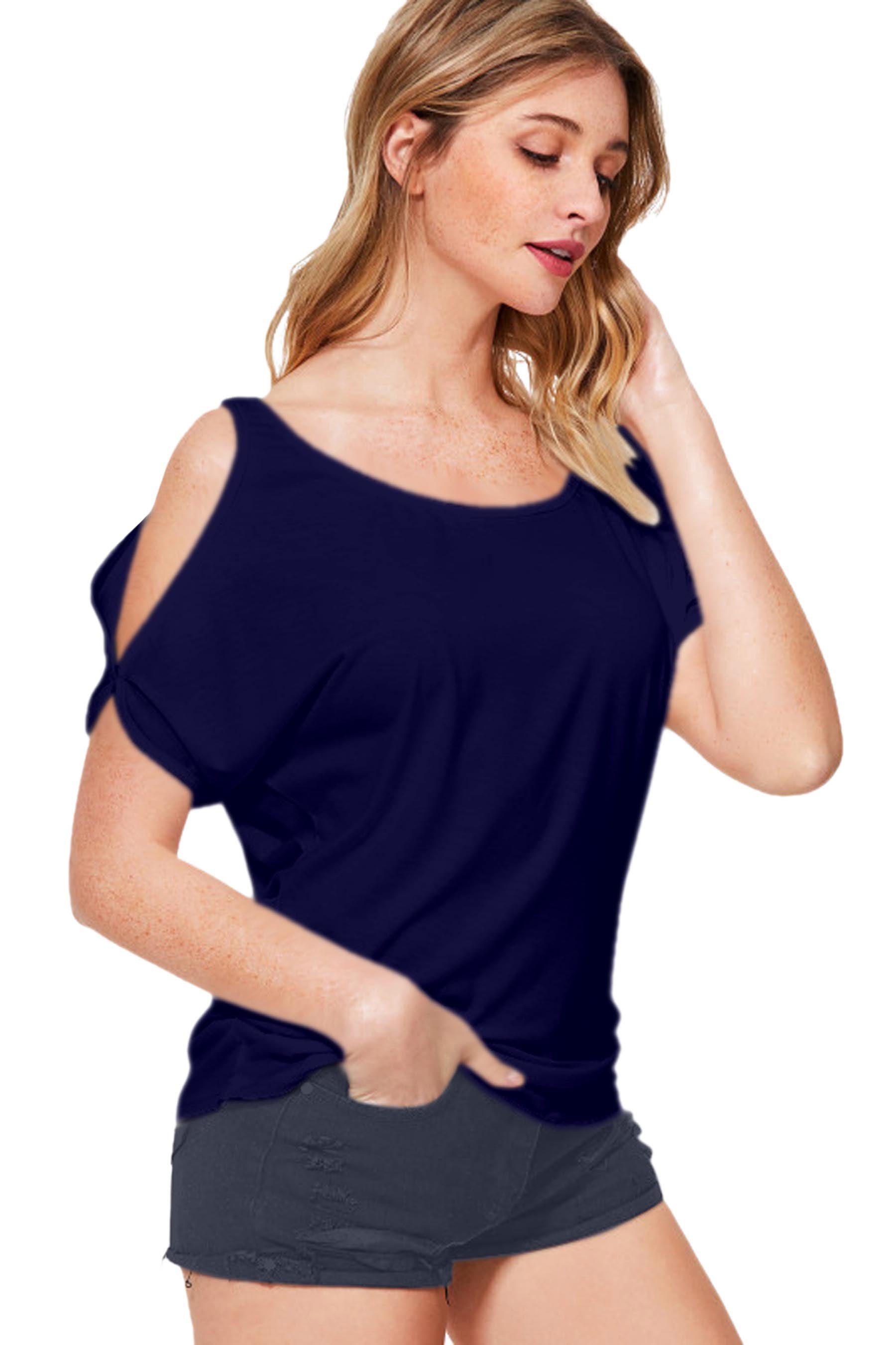 Designer Round Neck Fancy Sleeves Top for Girls and Women-FunkyTeesClub