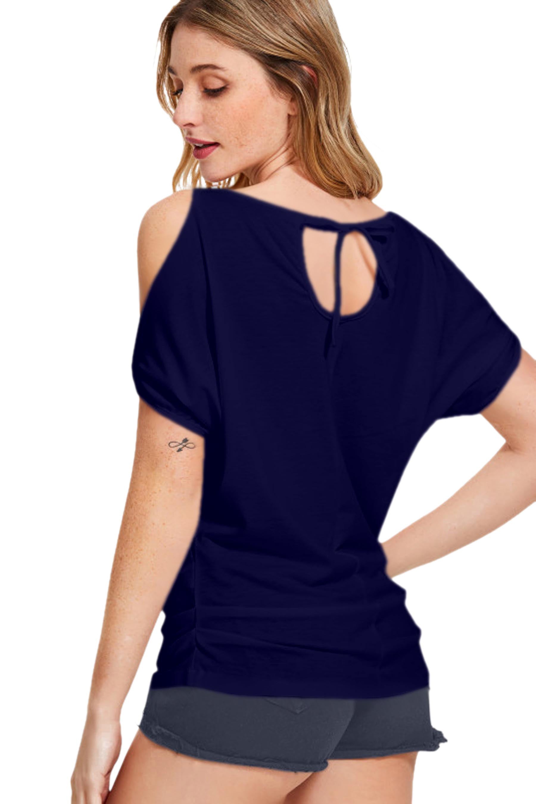 Designer Round Neck Fancy Sleeves Top for Girls and Women-FunkyTeesClub