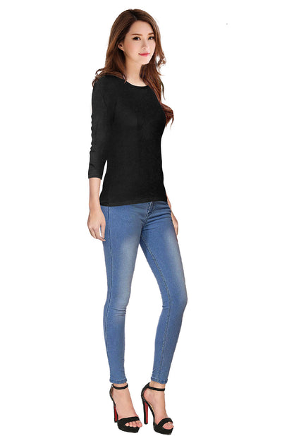 Full Sleeve Designer Stretchable T-Shirt for Girls and Women-FunkyTeesClub