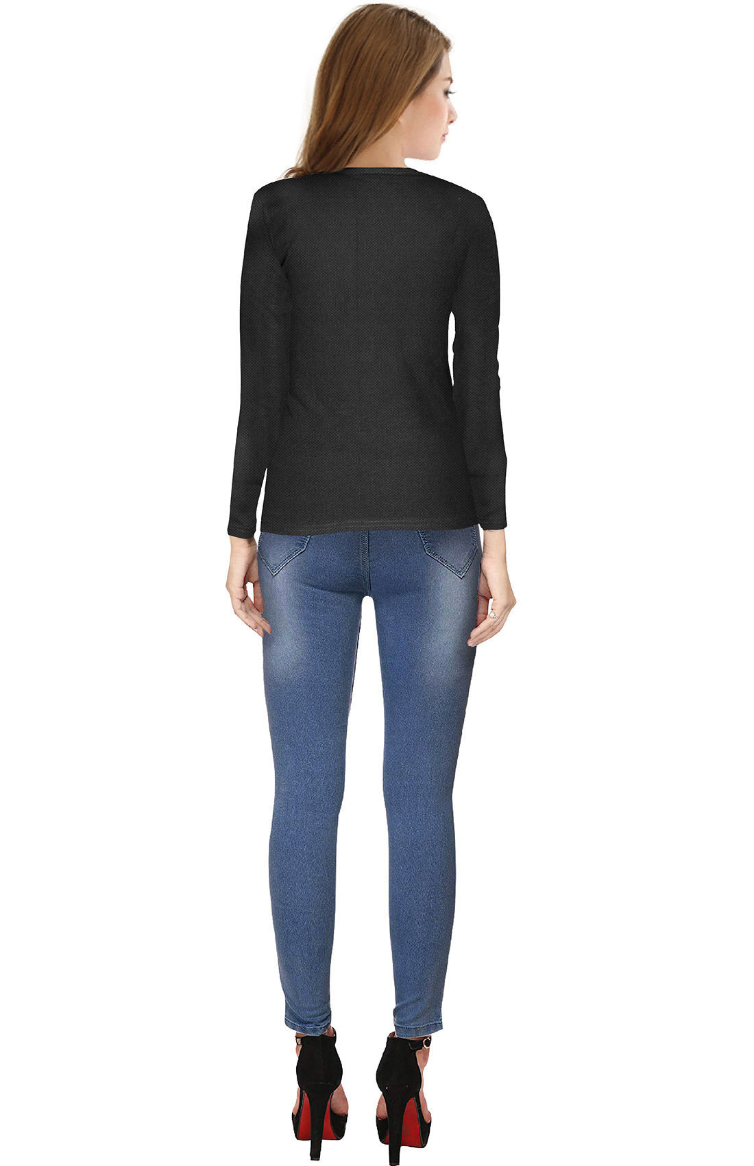 Full Sleeve Designer Stretchable T-Shirt for Girls and Women-FunkyTeesClub