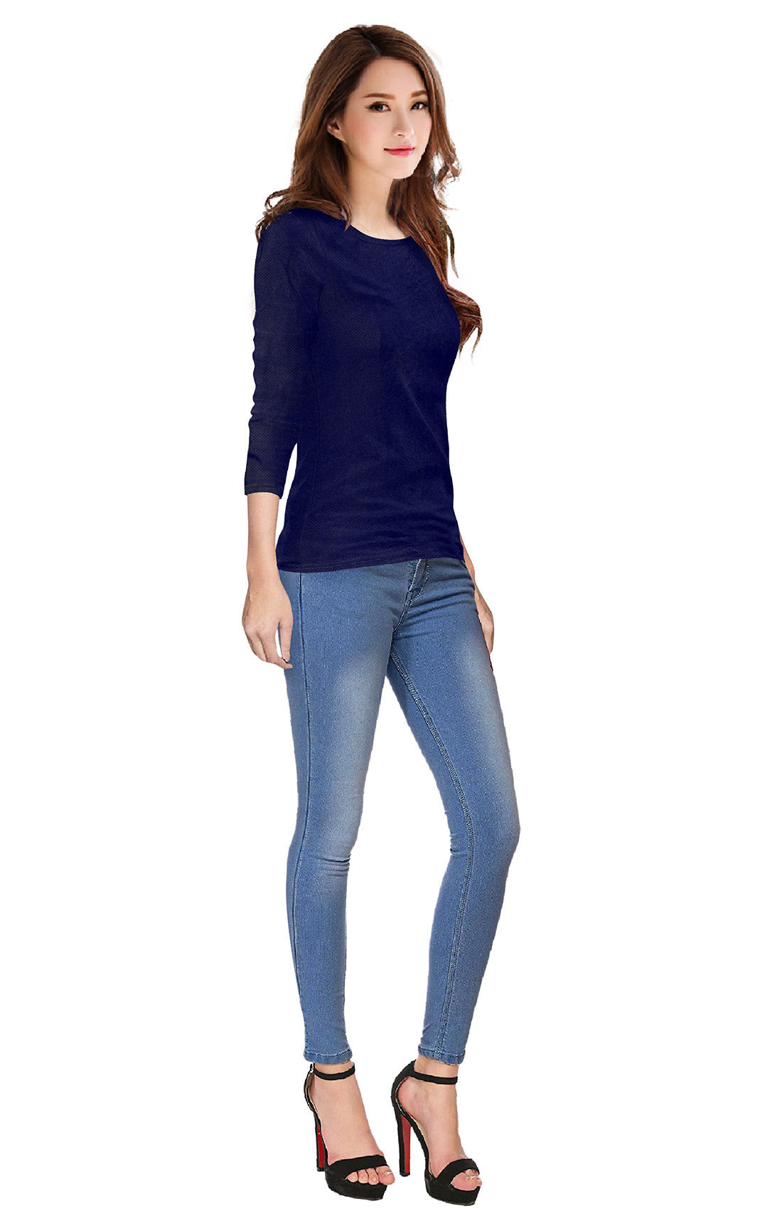 Full Sleeve Designer Stretchable T-Shirt for Girls and Women-FunkyTeesClub