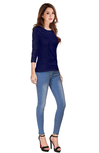 Full Sleeve Designer Stretchable T-Shirt for Girls and Women-FunkyTeesClub