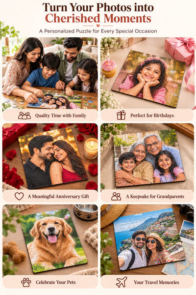 Custom Photo Jigsaw Puzzle – 120 Pieces | Personalized Gift