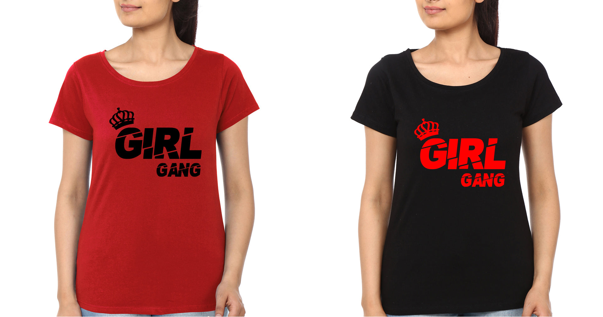 Girl Gang BFF Half Sleeves T-Shirts-FunkyTeesClub
