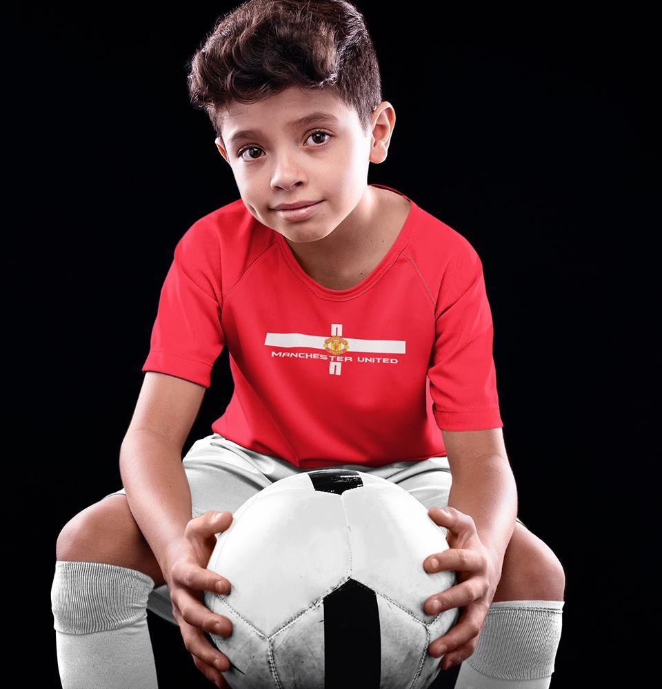 Manchester United Half Sleeves T-Shirt for Boy-FunkyTeesClub