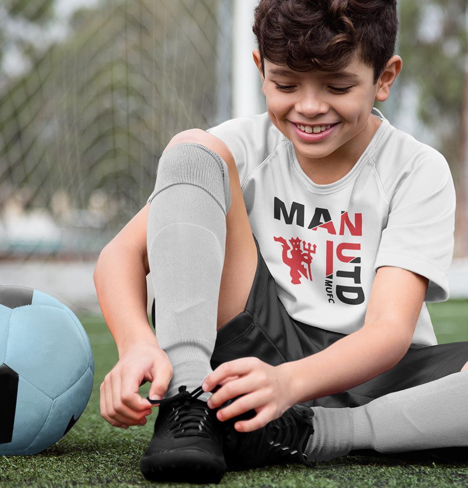 Manchester United Half Sleeves T-Shirt for Boy-FunkyTeesClub