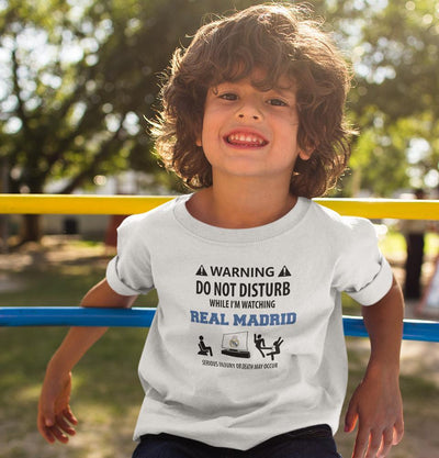 Warning Real Madrid Half Sleeves T-Shirt for Boy-FunkyTeesClub