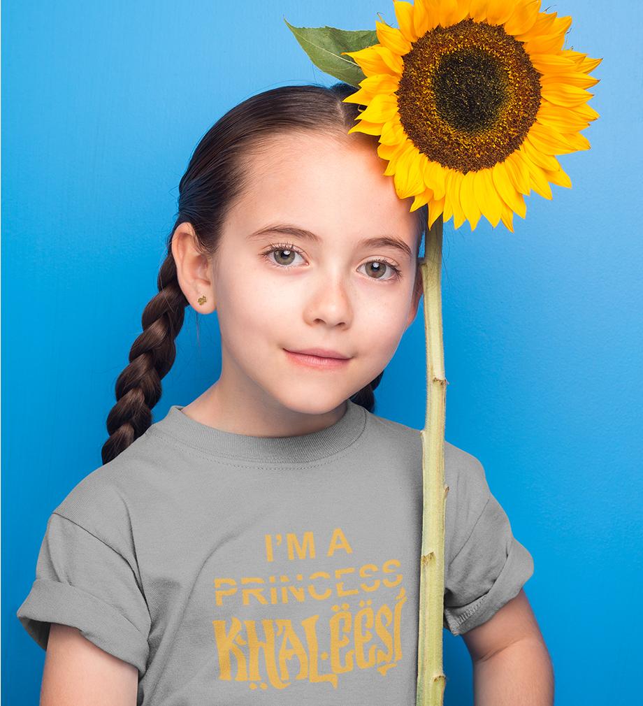 GOT Game Of Thrones I'M Khaleesi Half Sleeves T-Shirt For Girls -FunkyTeesClub