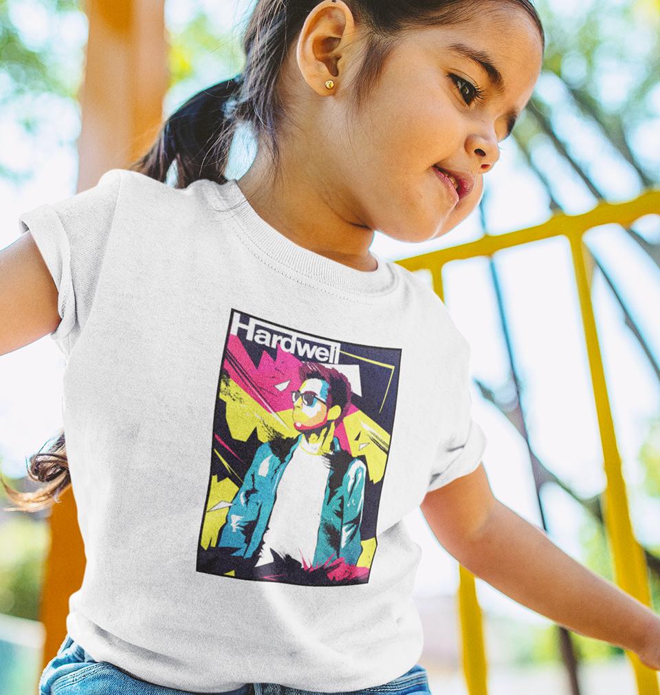 Hardwell abstract Half Sleeves T-Shirt For Girls -FunkyTeesClub