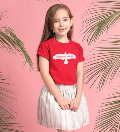 GOT Game Of Thrones Winter Is Here Half Sleeves T-Shirt For Girls -FunkyTeesClub