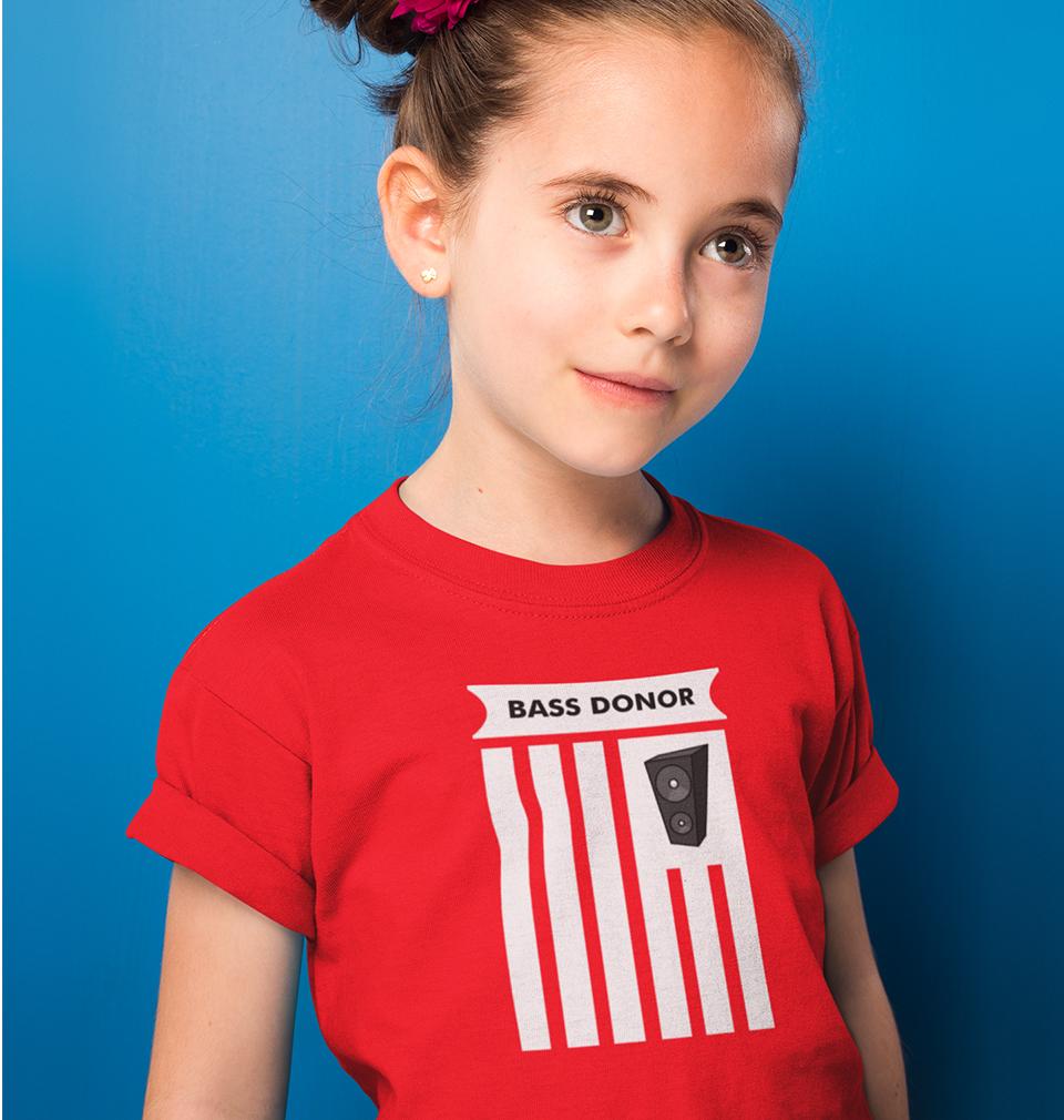 BASS DONOR Half Sleeves T-Shirt For Girls -FunkyTeesClub