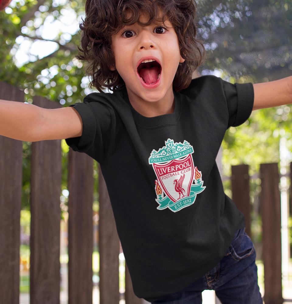 Liverpool Half Sleeves T-Shirt for Boy-FunkyTeesClub