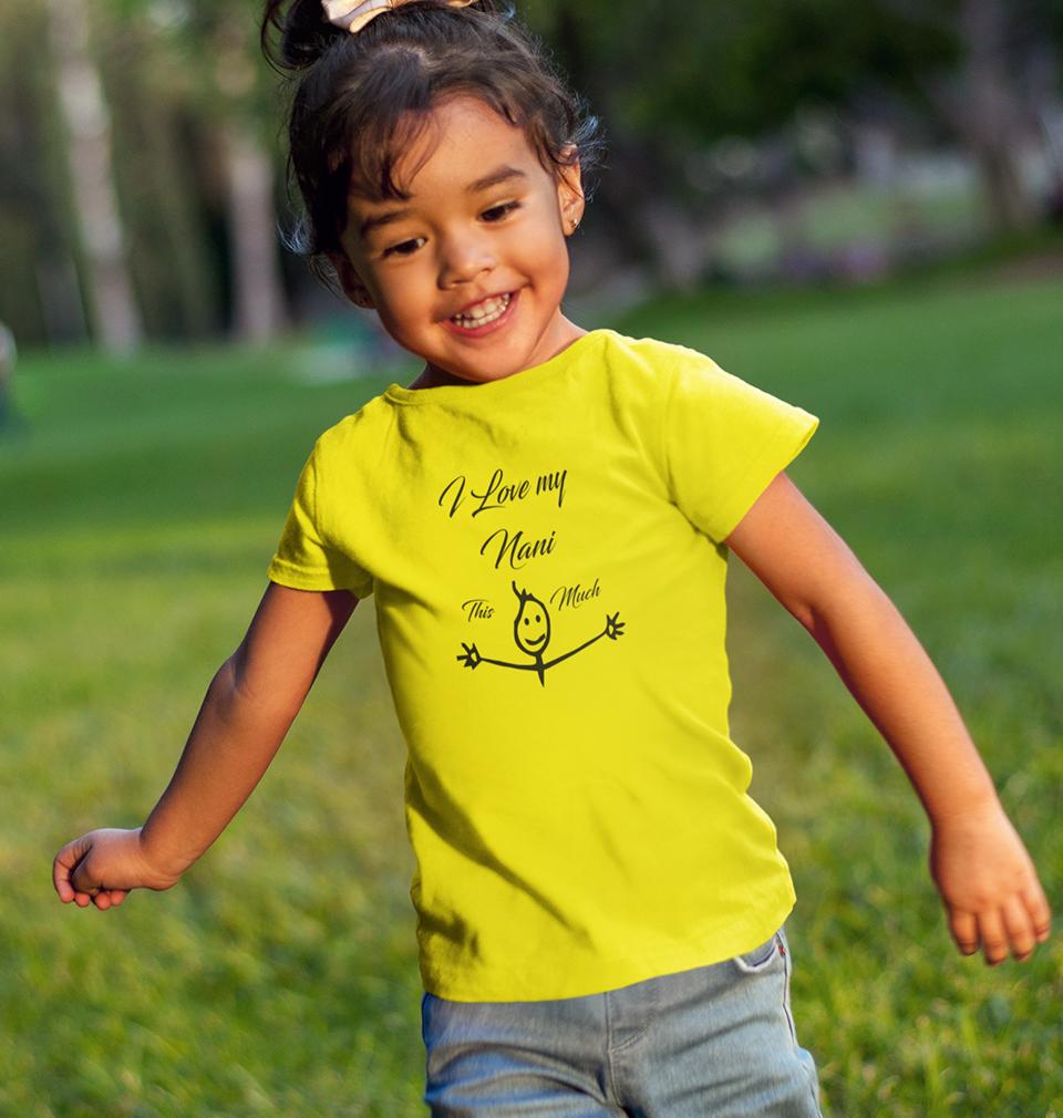 I Love my Nani Half Sleeves T-Shirt For Girls -FunkyTeesClub