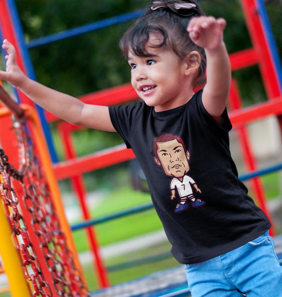 Cristiano Ronaldo CR7 Half Sleeves T-Shirt For Girls -FunkyTeesClub