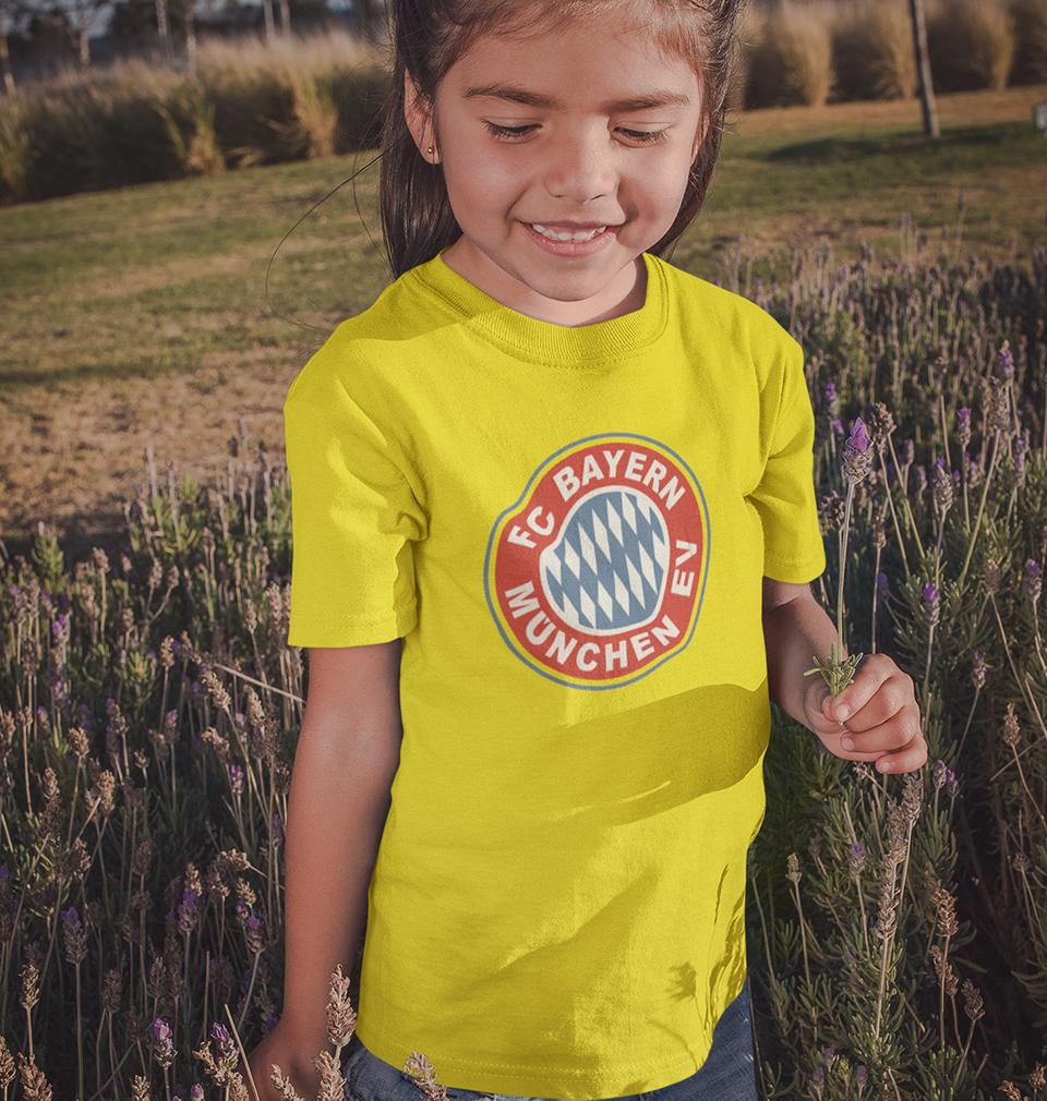 Bayern Munich Half Sleeves T-Shirt For Girls -FunkyTeesClub