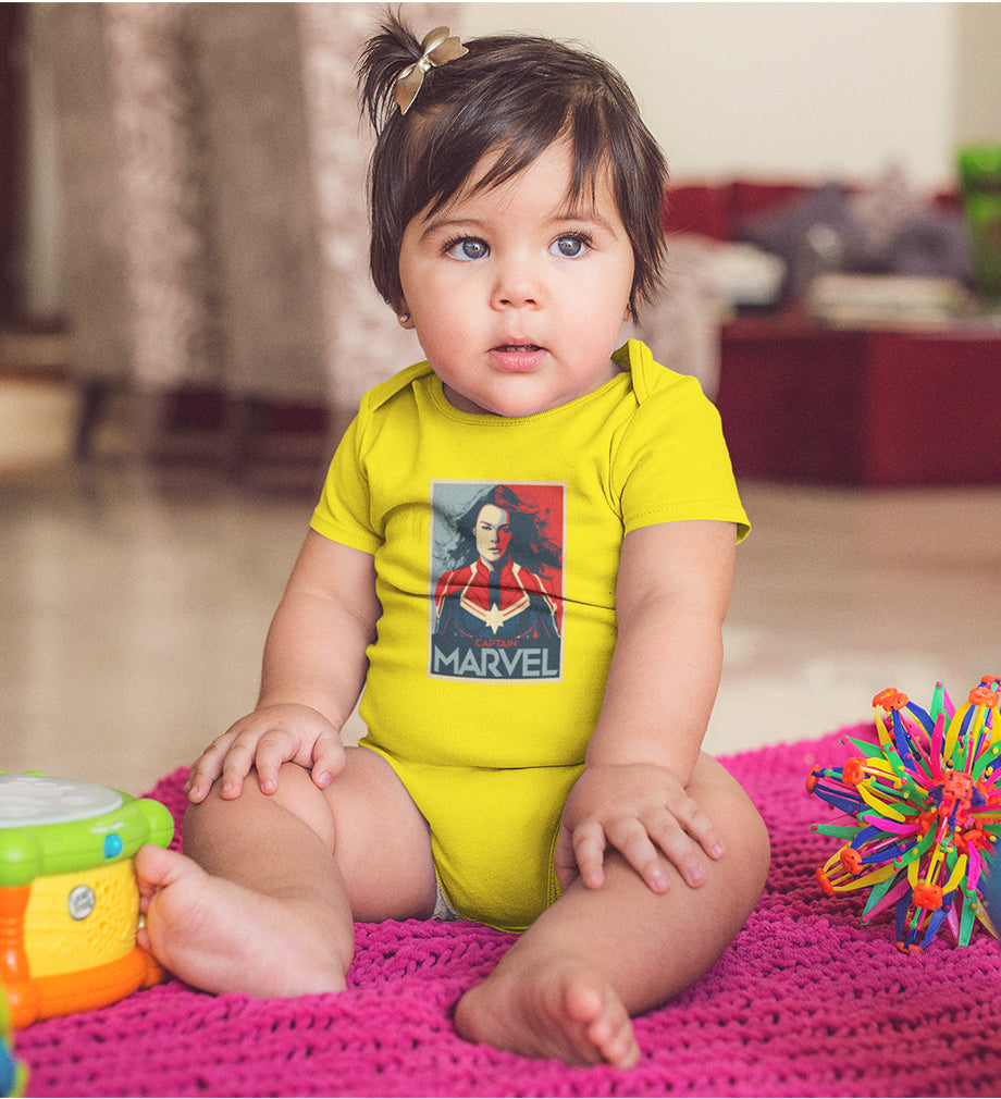 Captain Marvel Superhero Rompers for Baby Girl- FunkyTeesClub