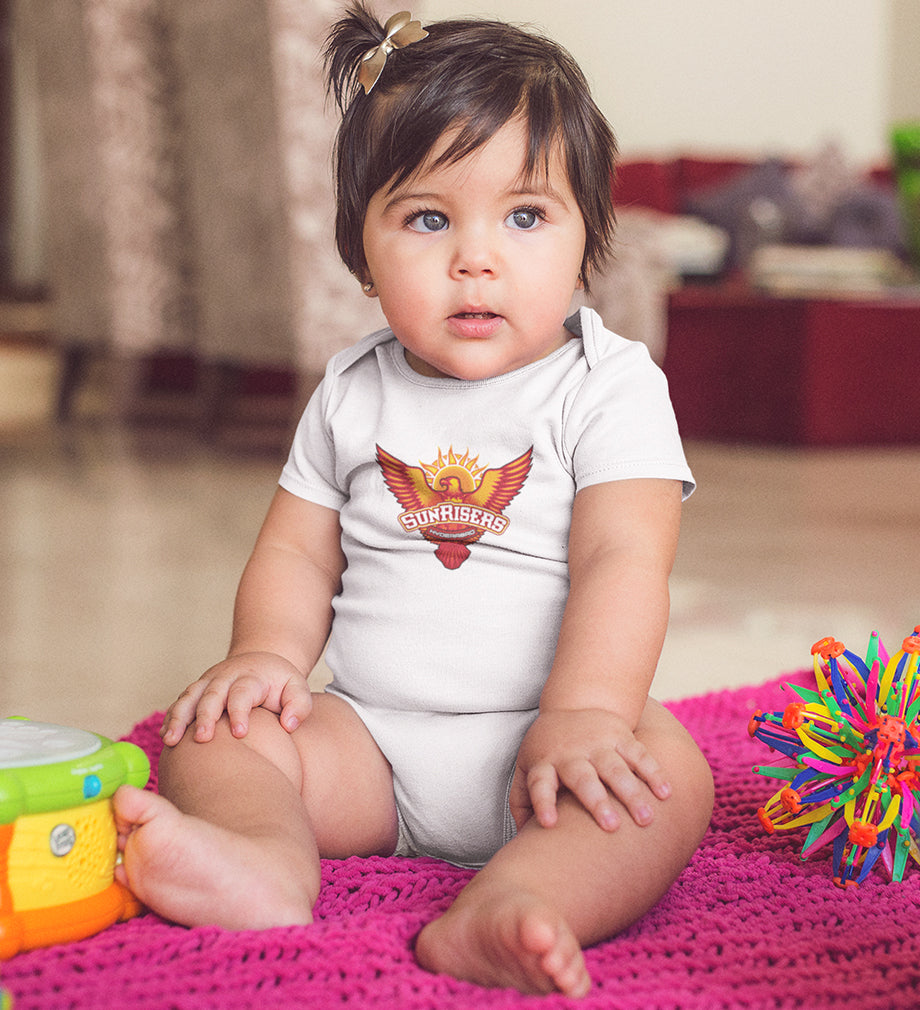 IPL Sunrises Hyderabad Rompers for Baby Girl- FunkyTeesClub