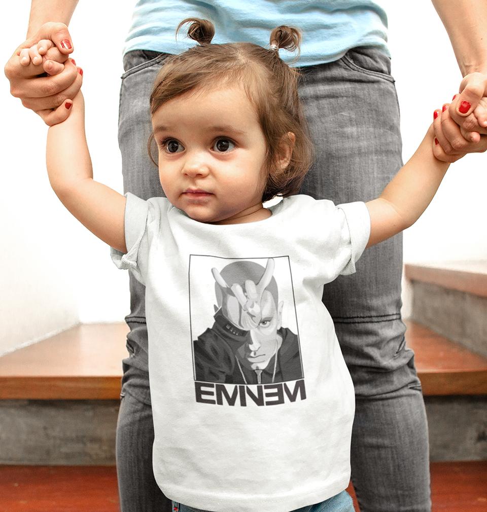 Eminem Half Sleeves T-Shirt For Girls -FunkyTeesClub