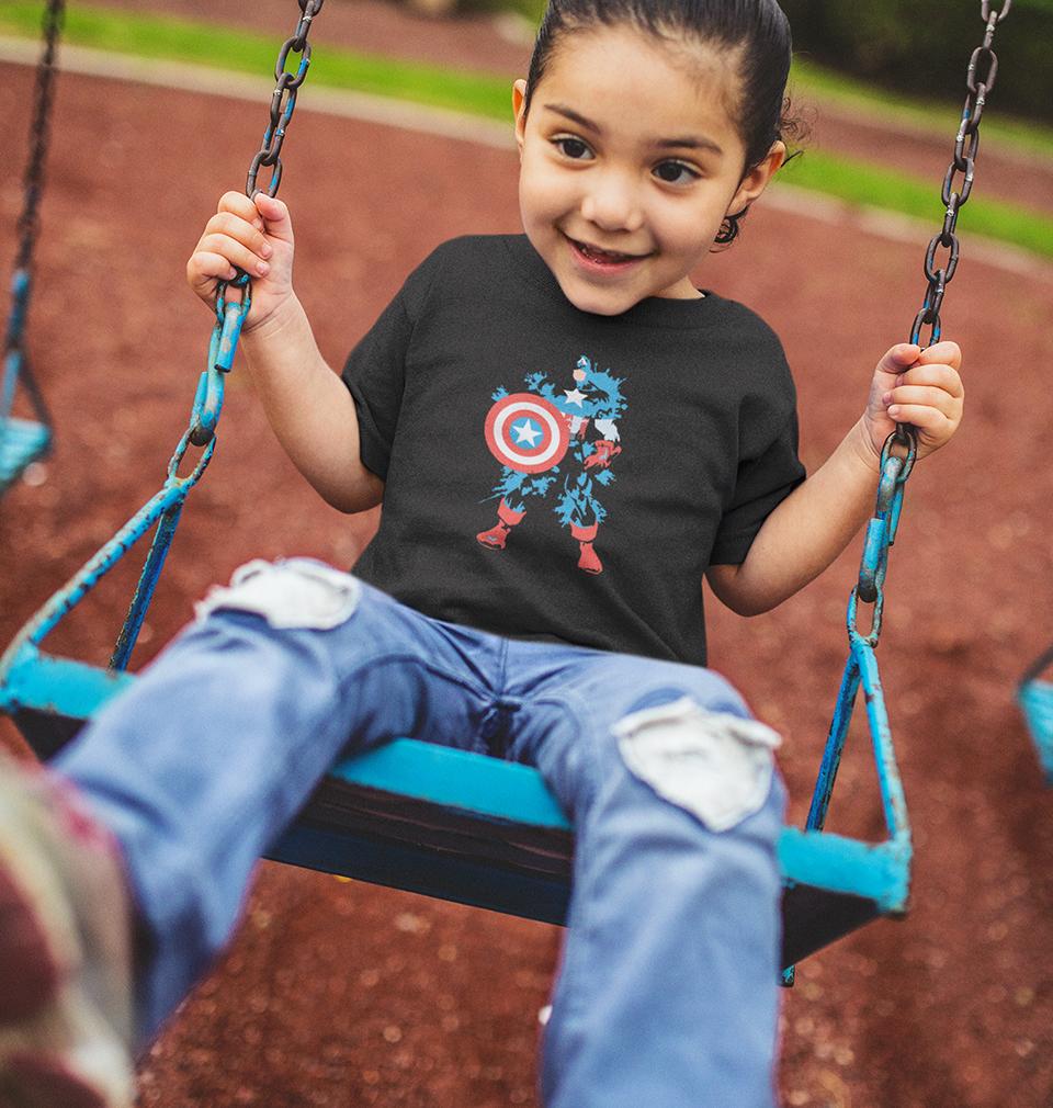 Captain Splash Half Sleeves T-Shirt For Girls -FunkyTeesClub