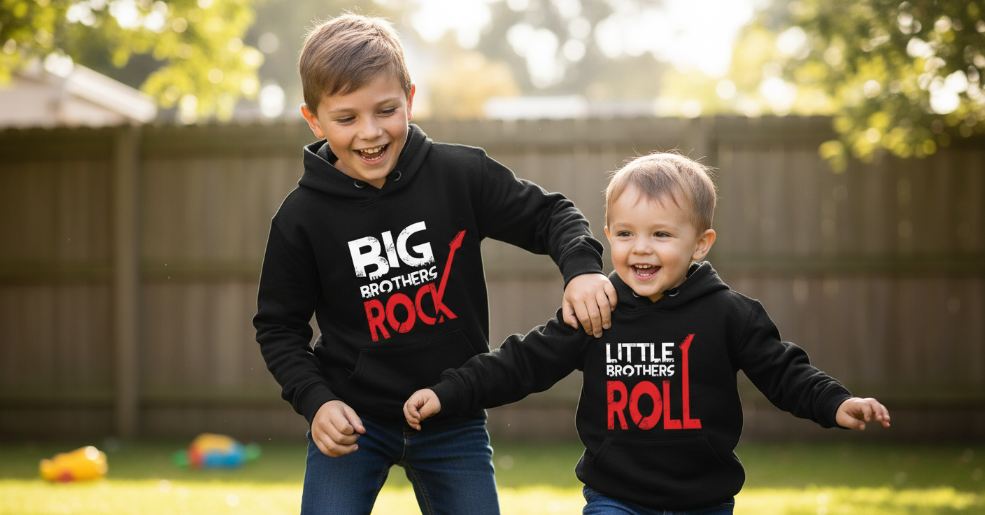 Rock n Roll Brother-Brother Hoodies-FunkyTees