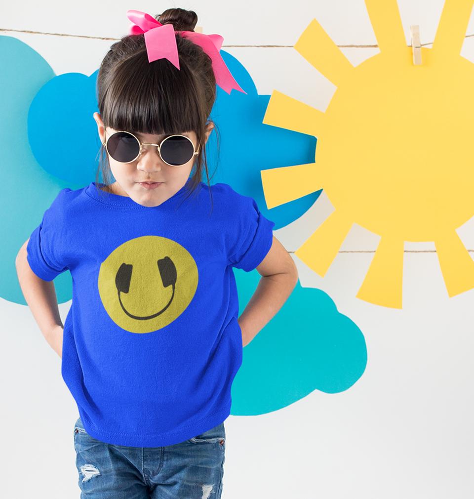 HeadPhone Eye Half Sleeves T-Shirt For Girls -FunkyTeesClub