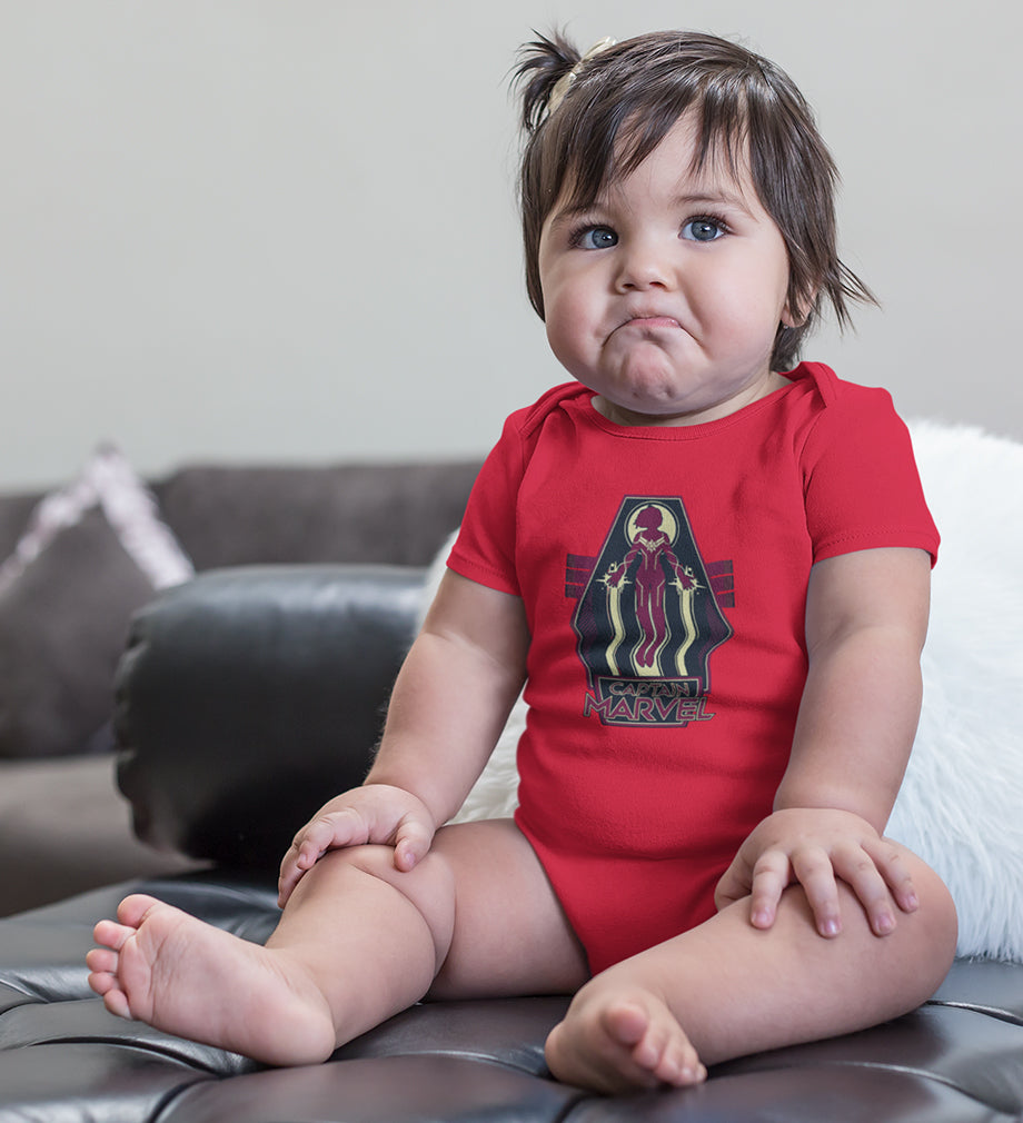 Captain Marvel Superhero Rompers for Baby Girl- FunkyTeesClub
