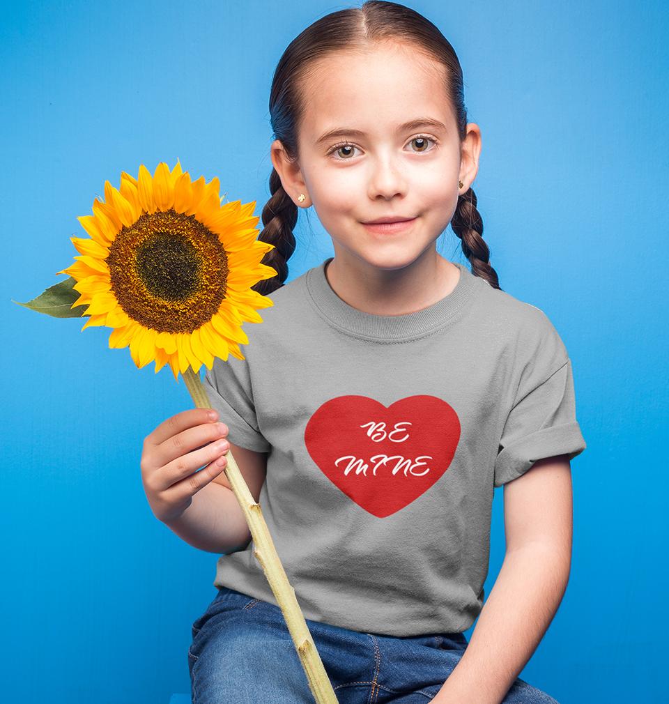 Be Mine Half Sleeves T-Shirt For Girls -FunkyTeesClub