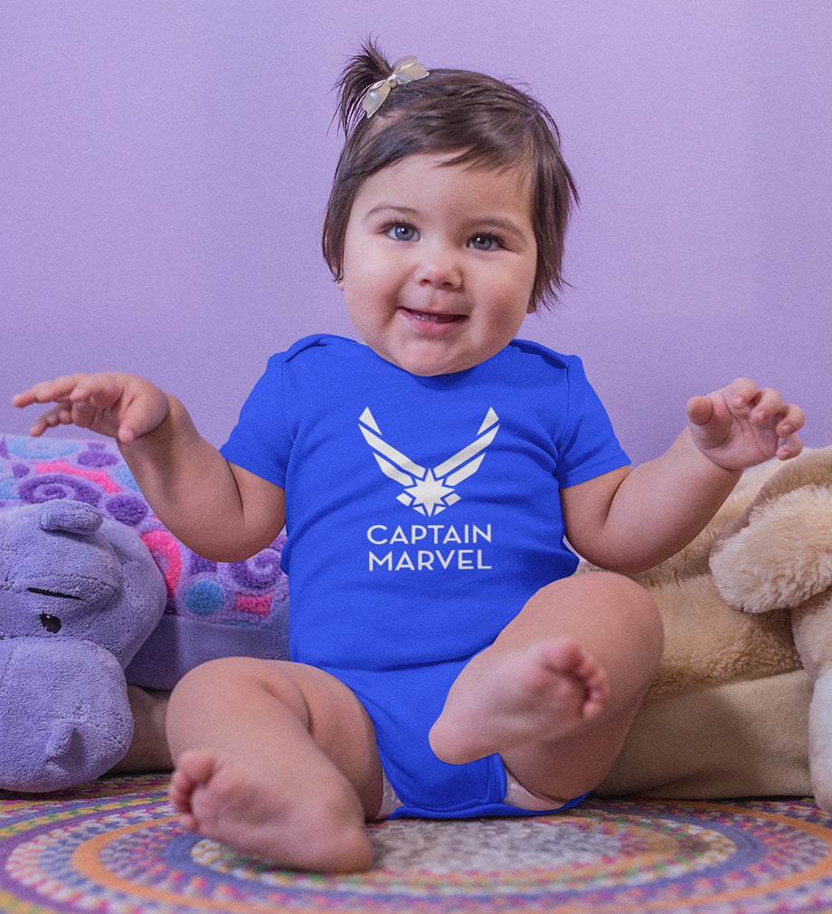 Captain Marvel Superhero Rompers for Baby Girl- FunkyTeesClub
