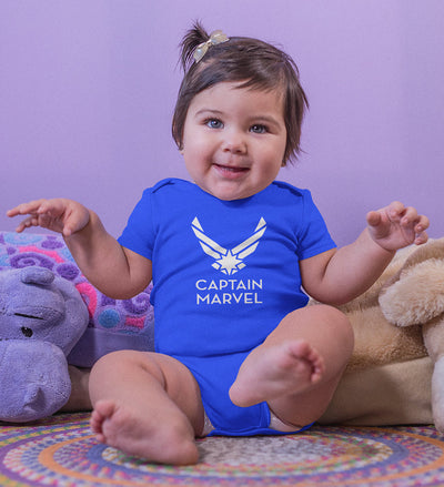 Captain Marvel Superhero Rompers for Baby Girl- FunkyTeesClub