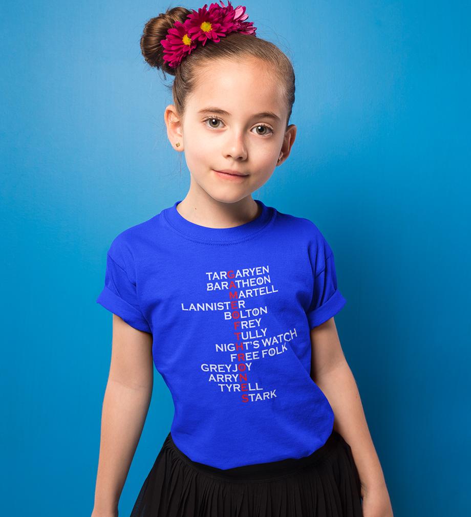 GOT Game Of Thrones Half Sleeves T-Shirt For Girls -FunkyTeesClub