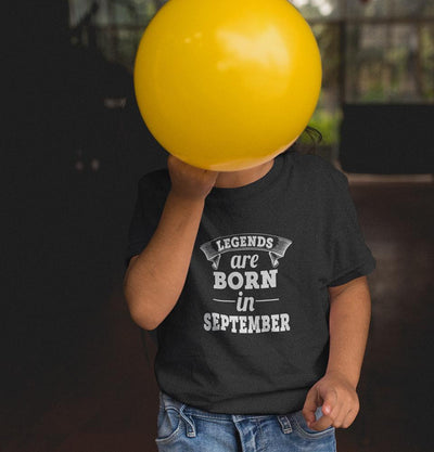 Legends are born in September Half Sleeves T-Shirt for Boy-FunkyTeesClub