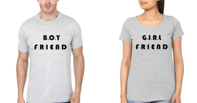 Boy Friend Girl Friend Couple Half Sleeves T-Shirts -FunkyTeesClub