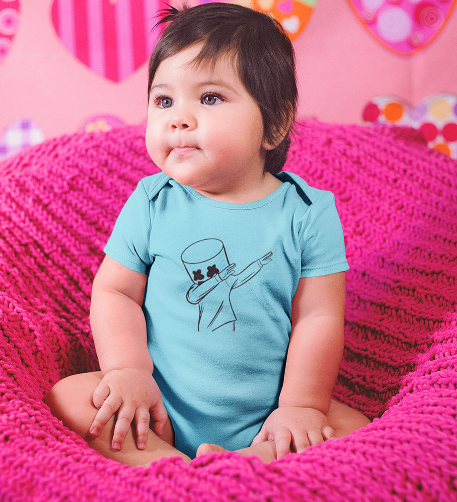 Dab Marshmello Rompers for Baby Girl- FunkyTeesClub