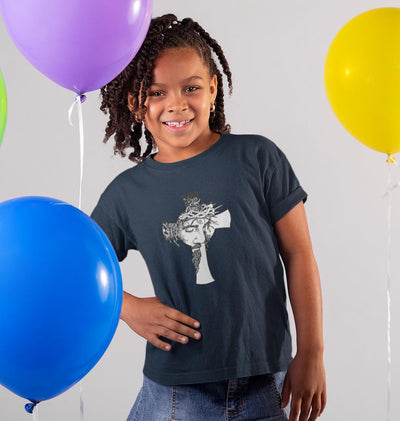Jesus Half Sleeves T-Shirt For Girls -FunkyTeesClub