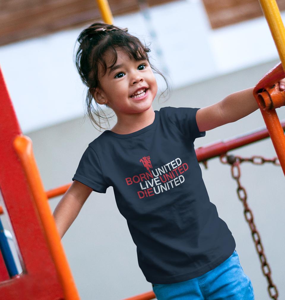 Born United Live United Die United Half Sleeves T-Shirt For Girls -FunkyTeesClub