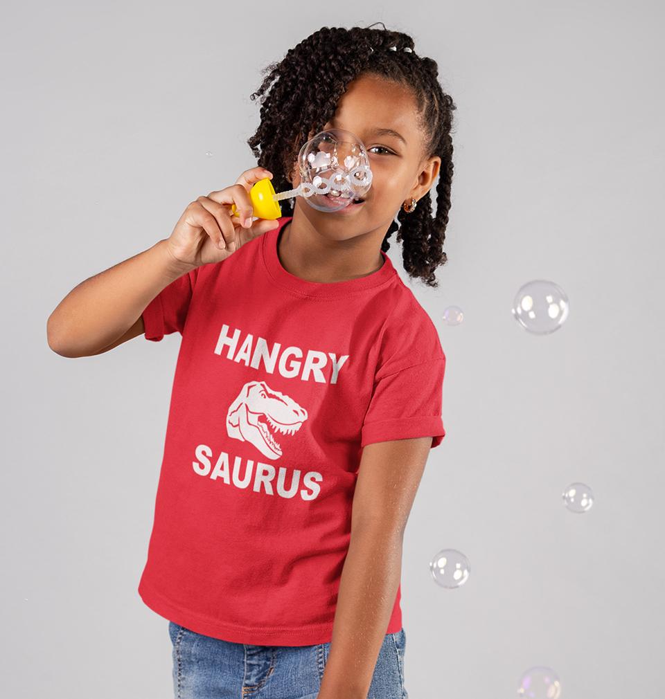 Hangry Sauras Half Sleeves T-Shirt For Girls -FunkyTeesClub
