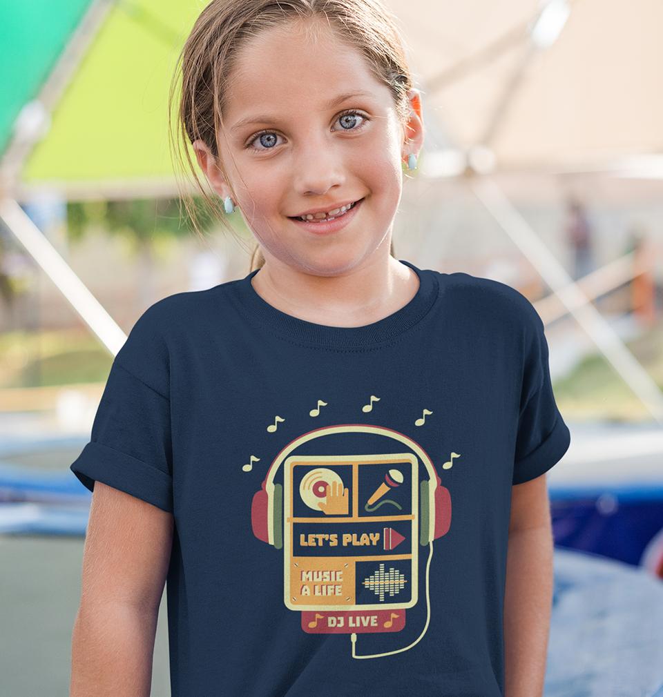 Let's Play Half Sleeves T-Shirt For Girls -FunkyTeesClub