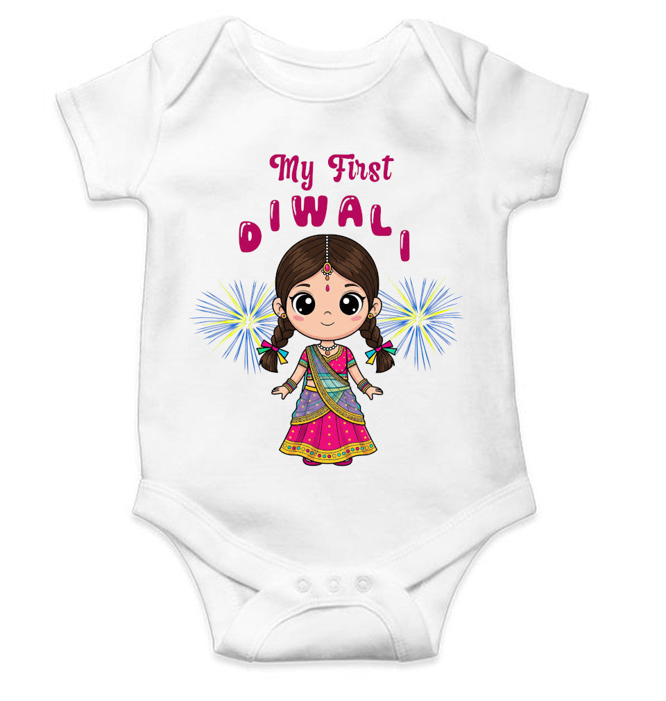 My First Diwali Cute Rompers for Baby Girl- FunkyTeesClub