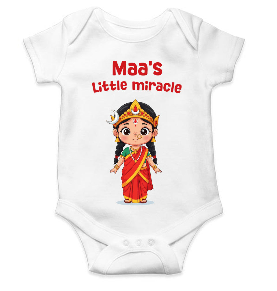 Maas Little Miracle Durga Pooja Rompers for Baby Girl- FunkyTeesClub