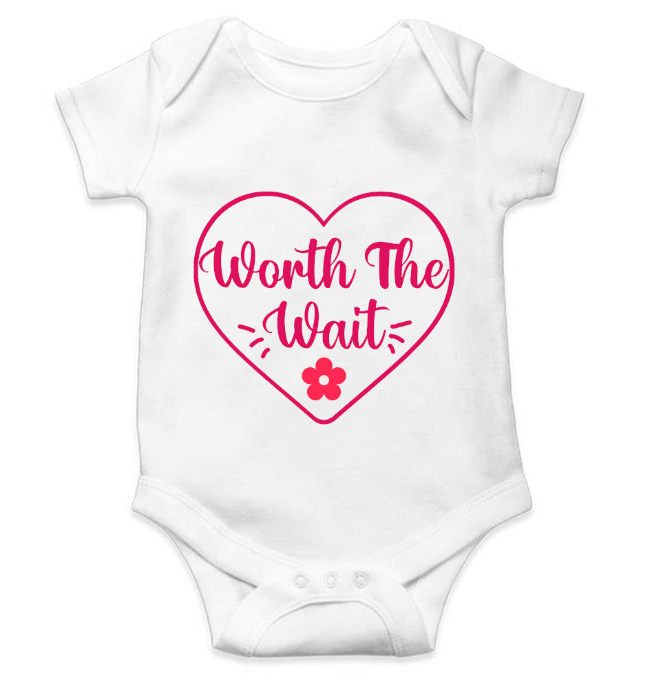 Worth The Wait Cute New Born Rompers for Baby Girl- FunkyTeesClub