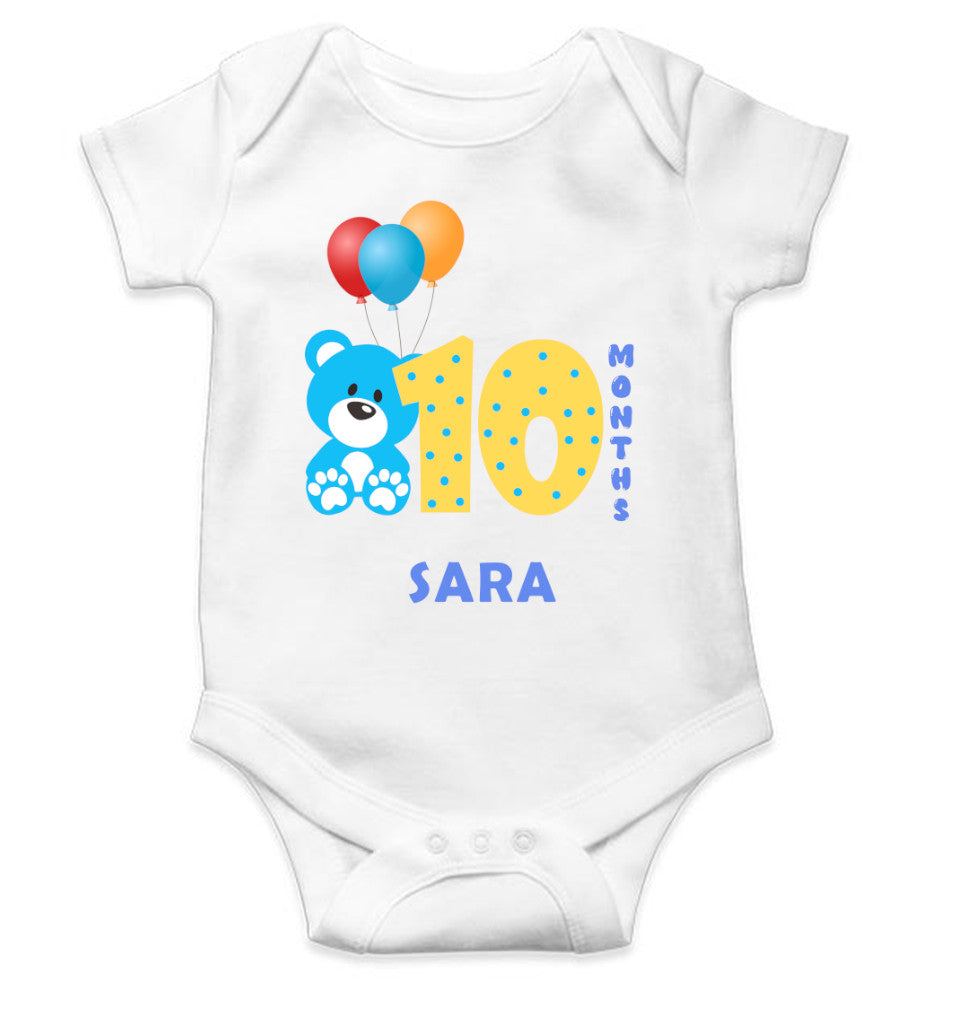Custom Name Tenth Rompers for Baby Girl- FunkyTeesClub