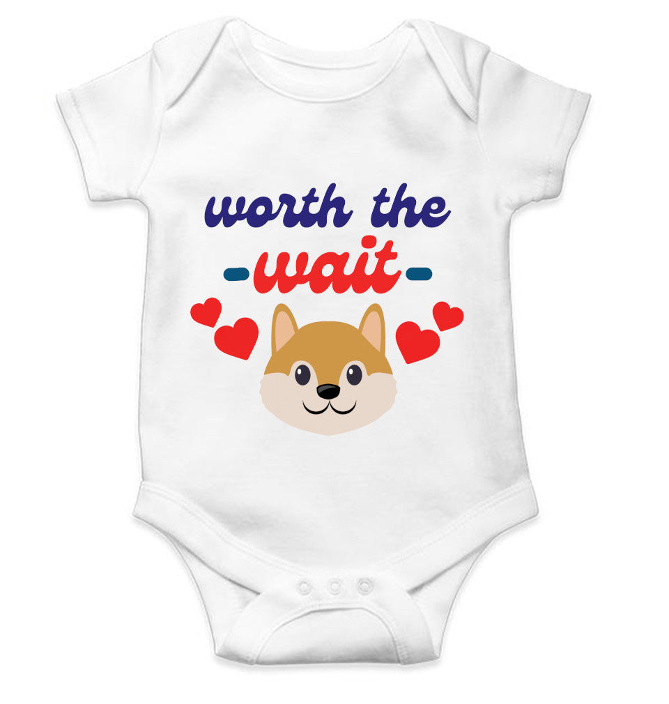 Worth The Wait New Born Rompers for Baby Boy- FunkyTeesClub