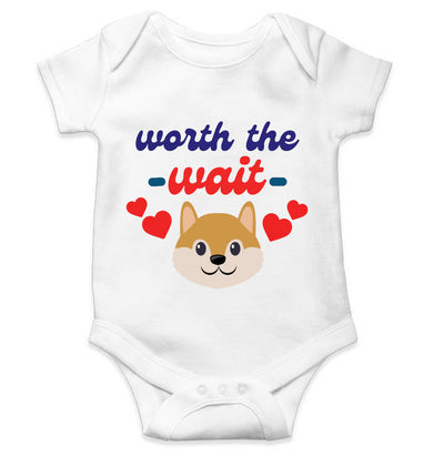 Worth The Wait New Born Rompers for Baby Boy- FunkyTeesClub