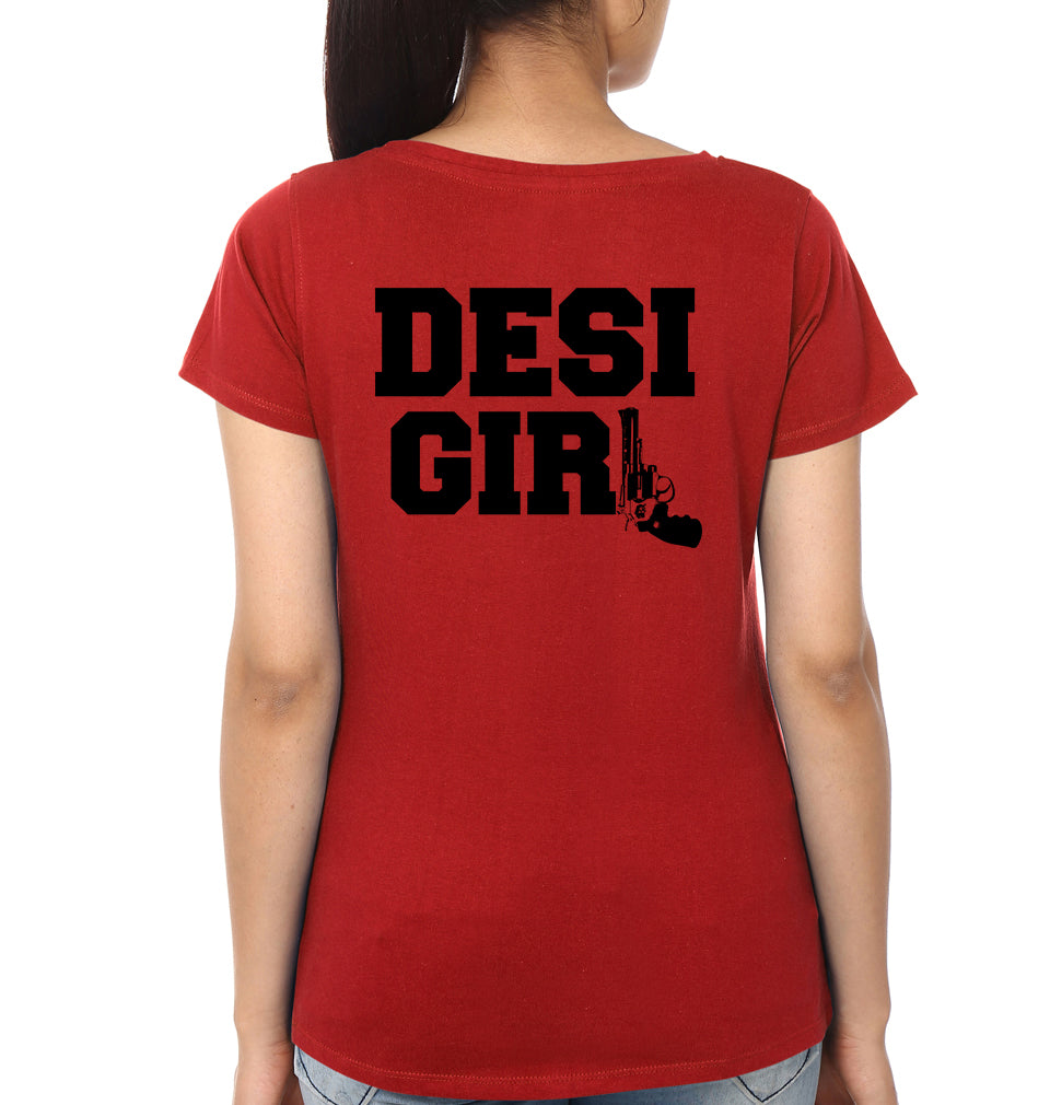 Desi Boy & Desi Girl Couple Half Sleeves T-Shirts -FunkyTeesClub