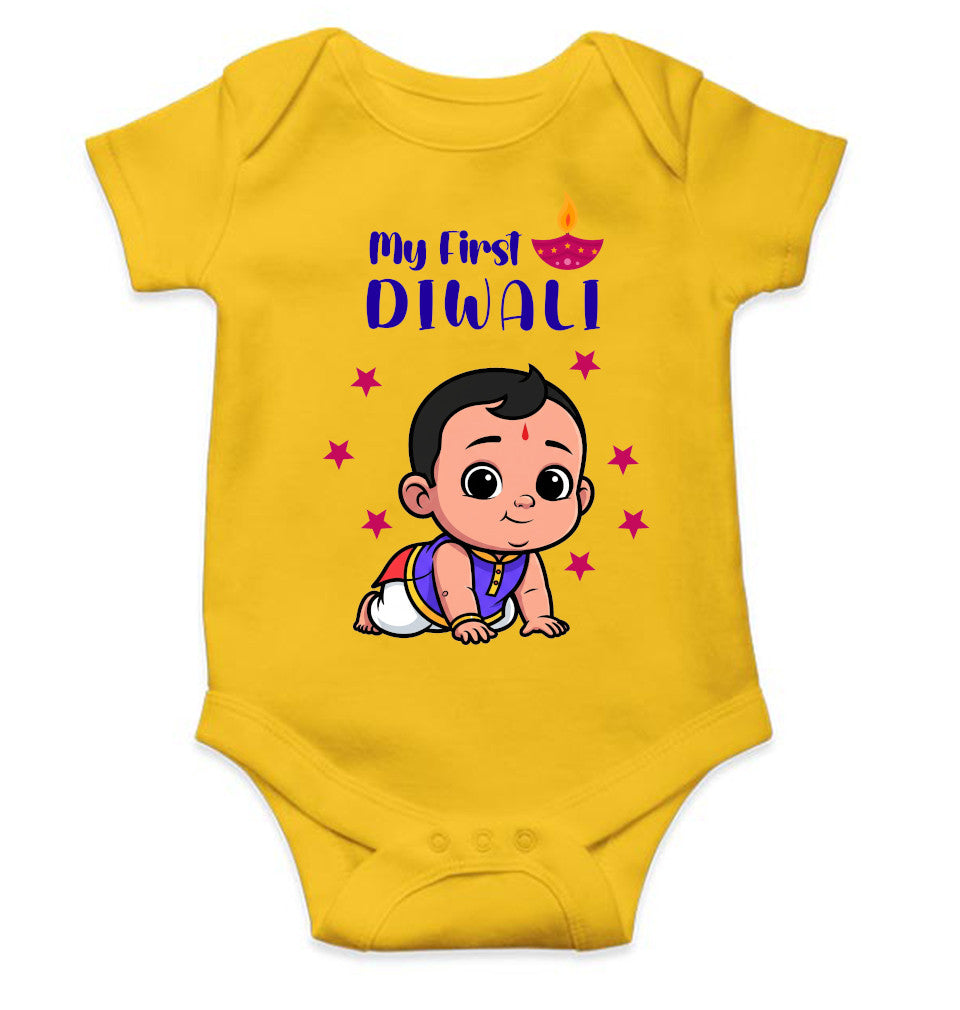 My First Diwali Cute Diwali Rompers for Baby Boy- FunkyTeesClub
