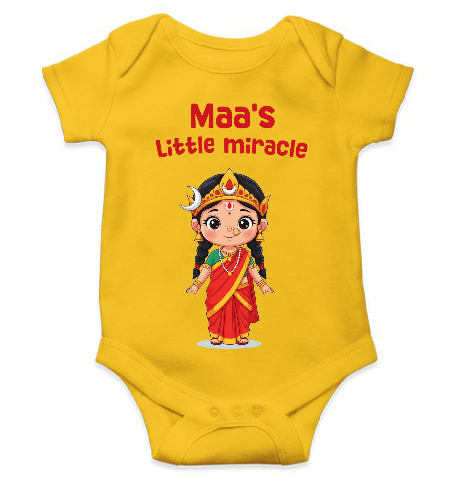 Maas Little Miracle Durga Pooja Rompers for Baby Girl- FunkyTeesClub