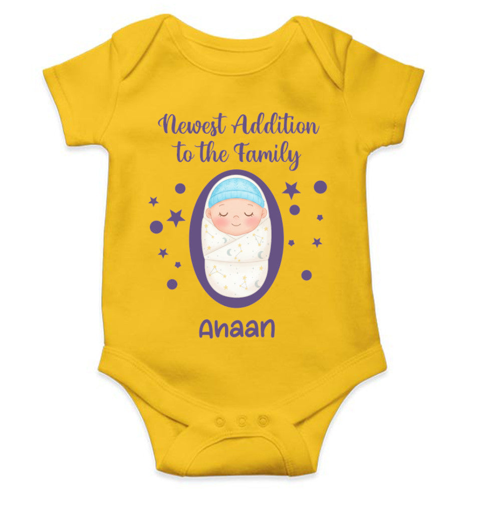 Custom Name Newest Addition New Born Rompers for Baby Boy- FunkyTeesClub