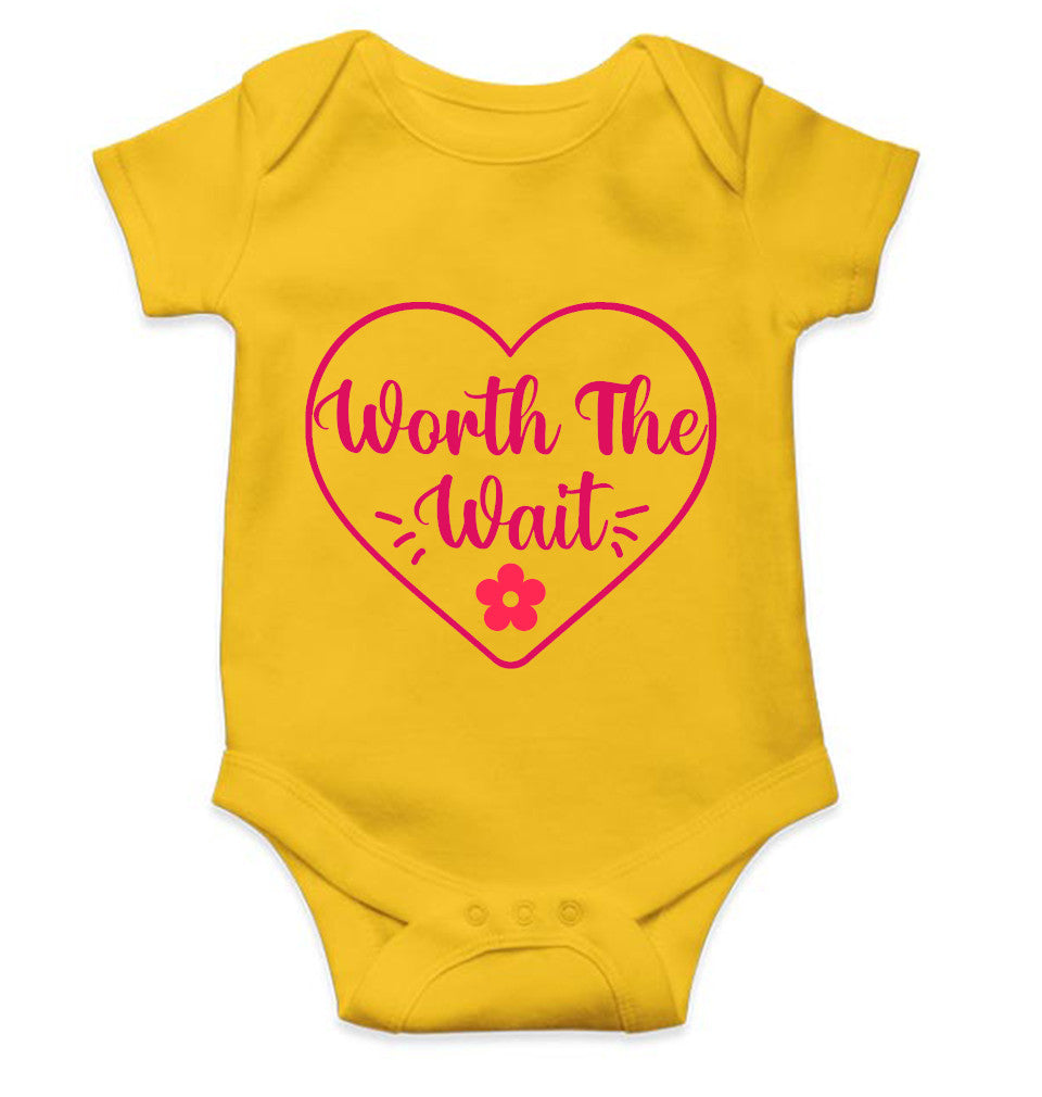 Worth The Wait Cute New Born Rompers for Baby Girl- FunkyTeesClub