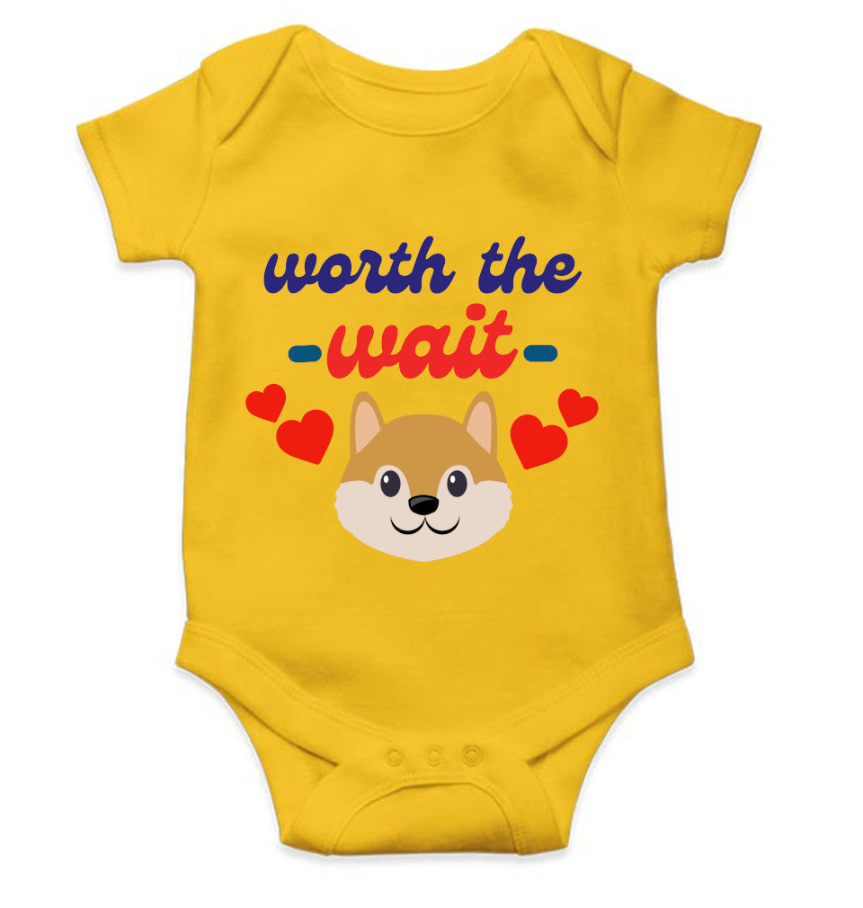 Worth The Wait New Born Rompers for Baby Boy- FunkyTeesClub